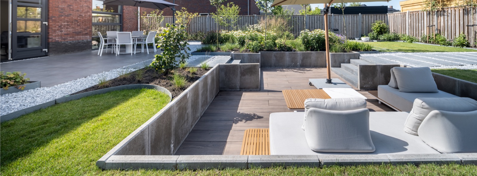 exclusieve tuin met zitkuil