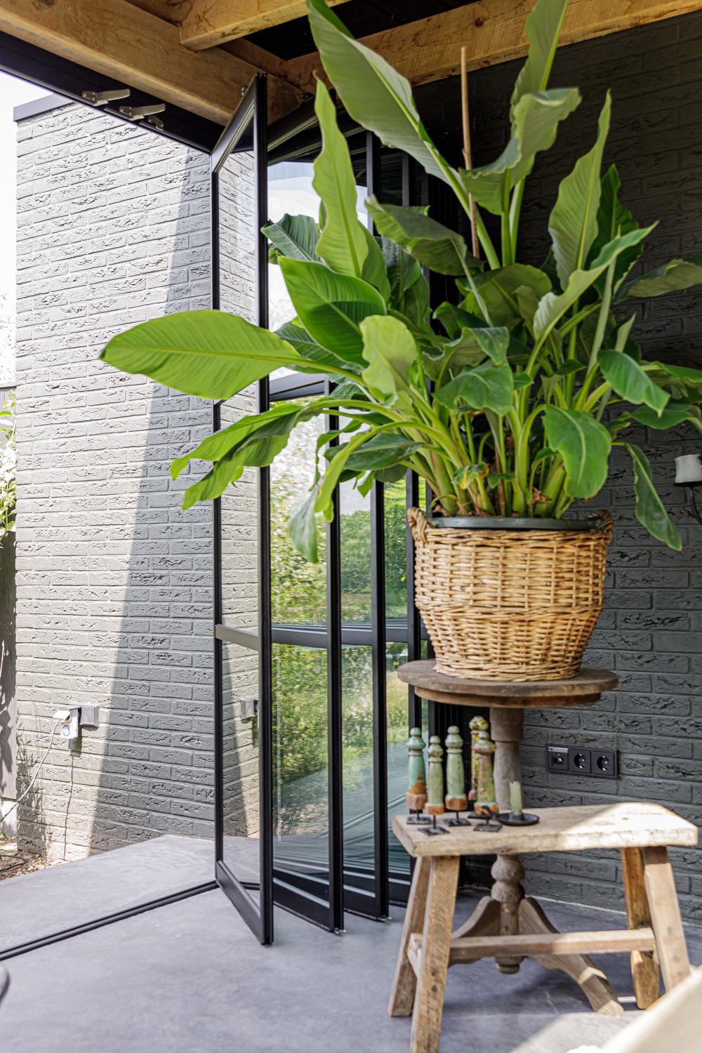 vouwwanden met plant