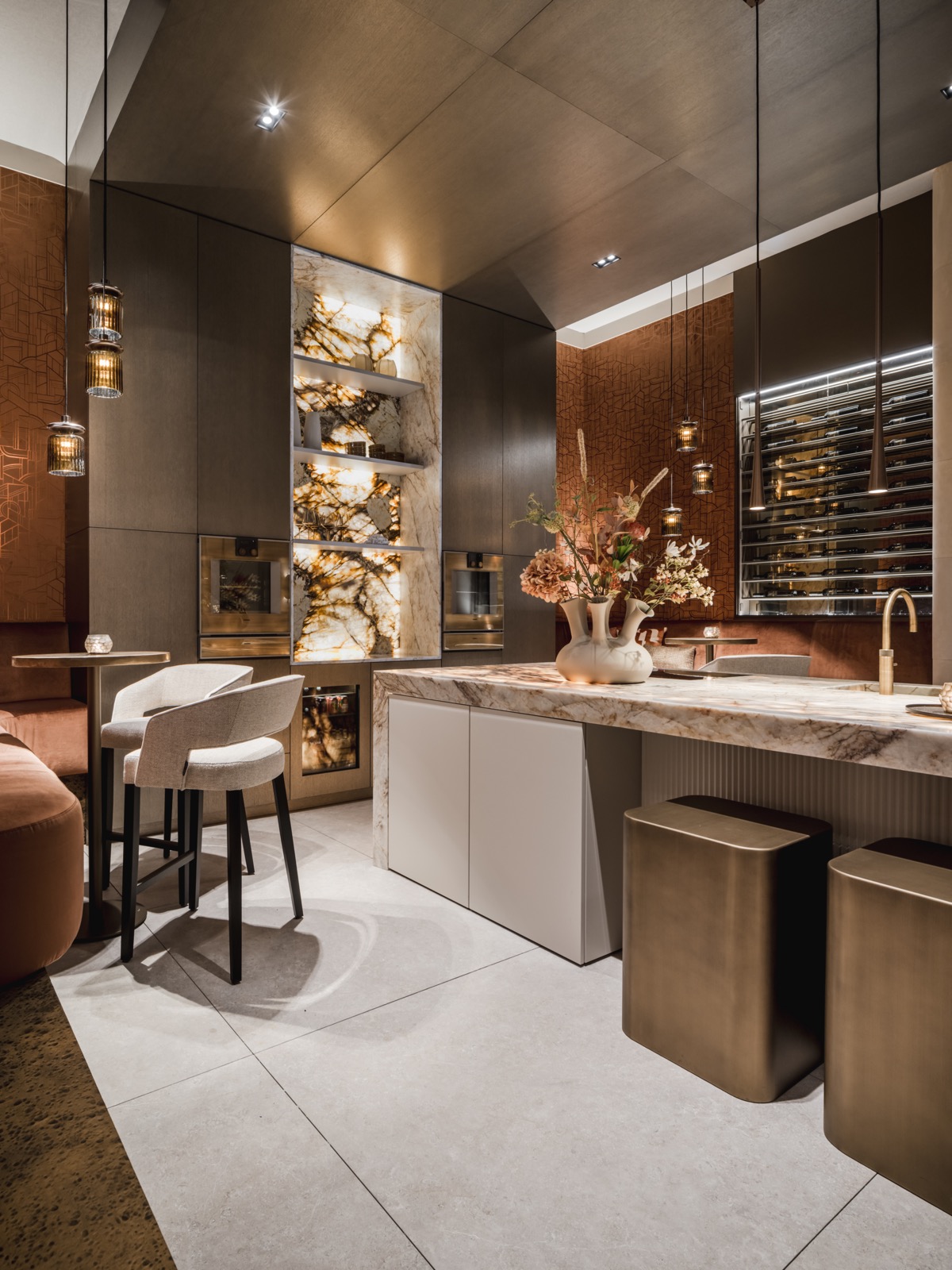 keuken met design verlichting