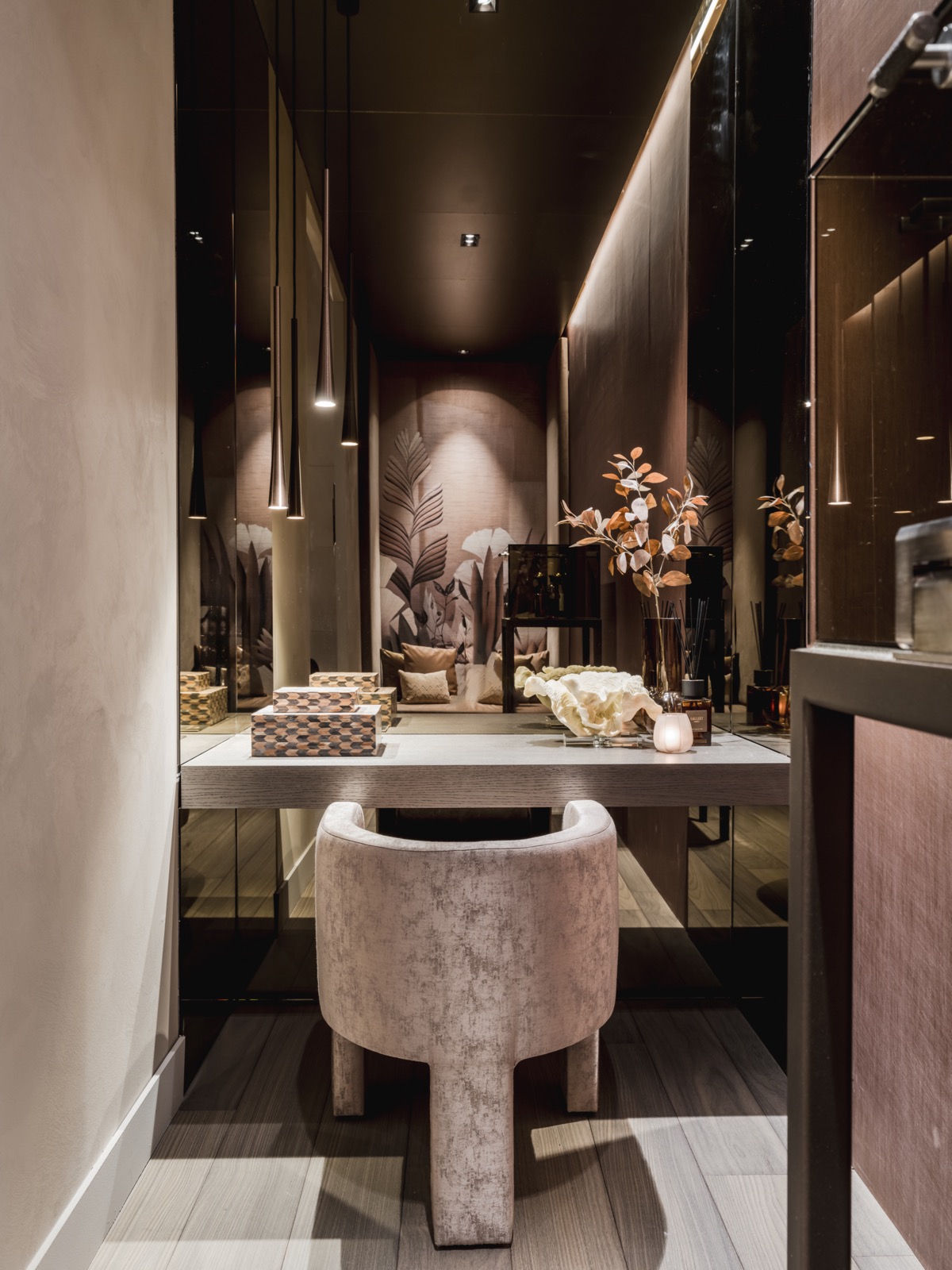 interieur met design verlichting