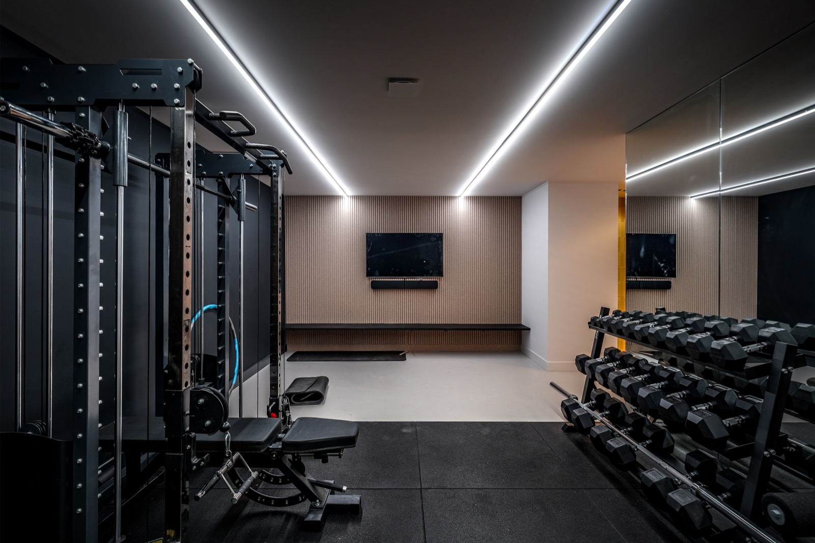 fitness met design verlichting