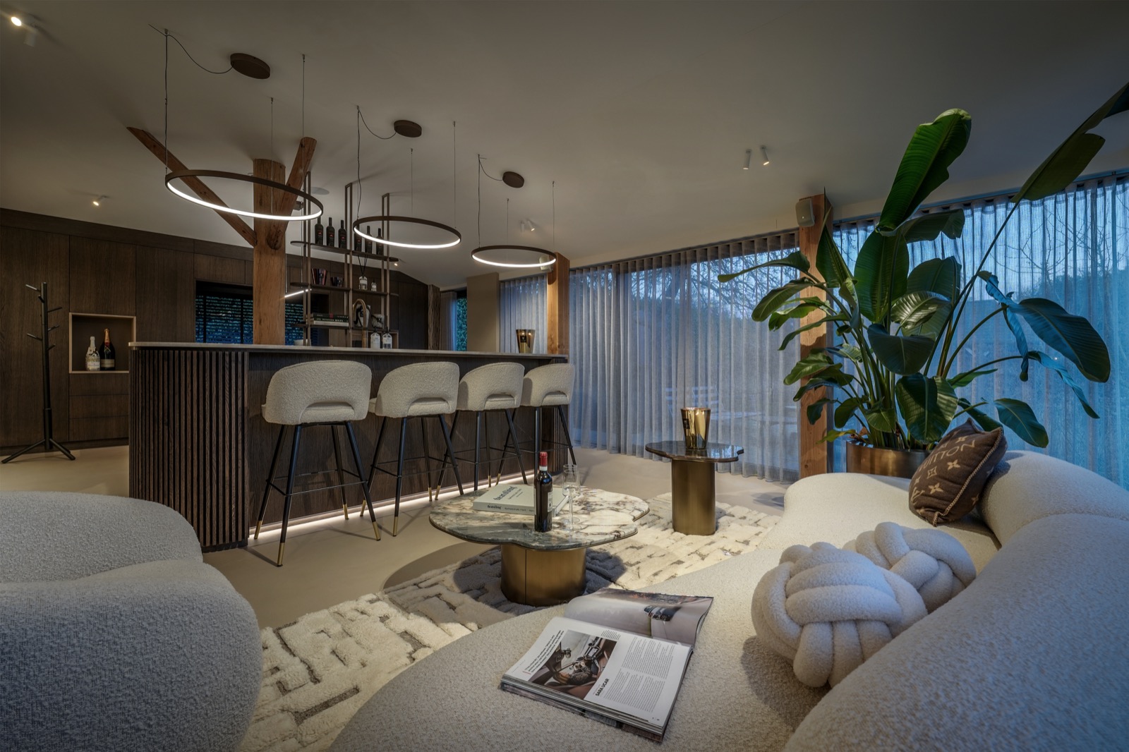 interieur met luxe verlichting