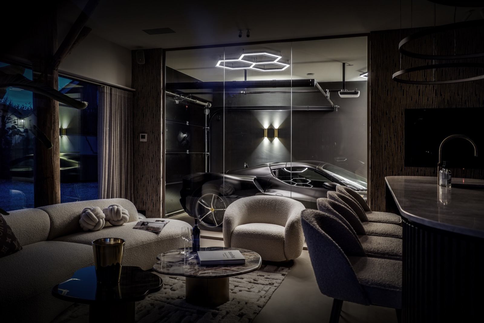 exclusief interieur met luxe verlichting