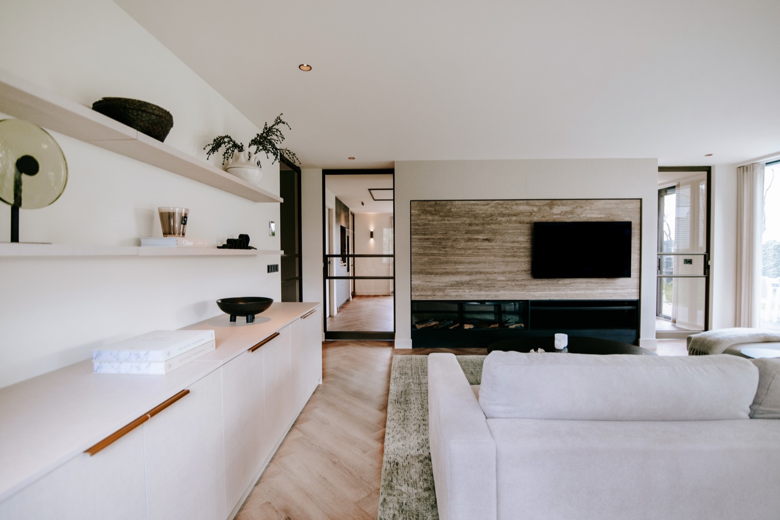 woonkamer met verlichting op maat