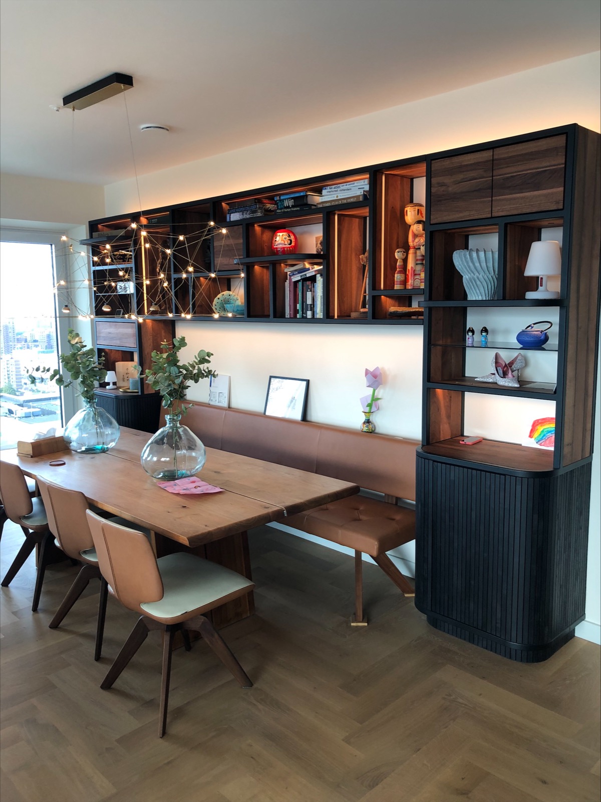 maatwerk wandkast met ledverlichting