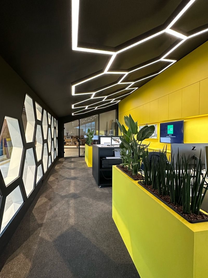 kantoor met ledverlichting