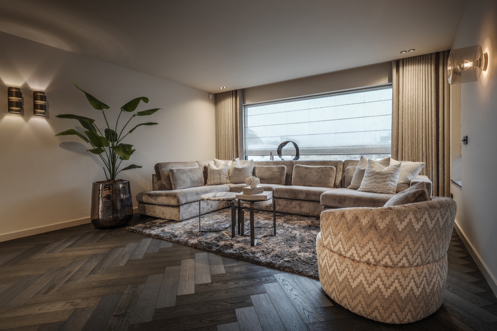 woonkamer met luxe interieur