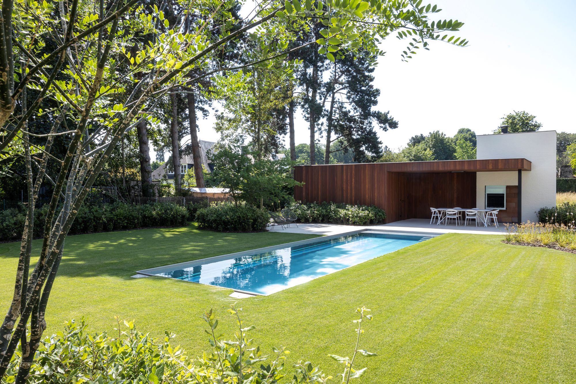 tuin met zwembad
