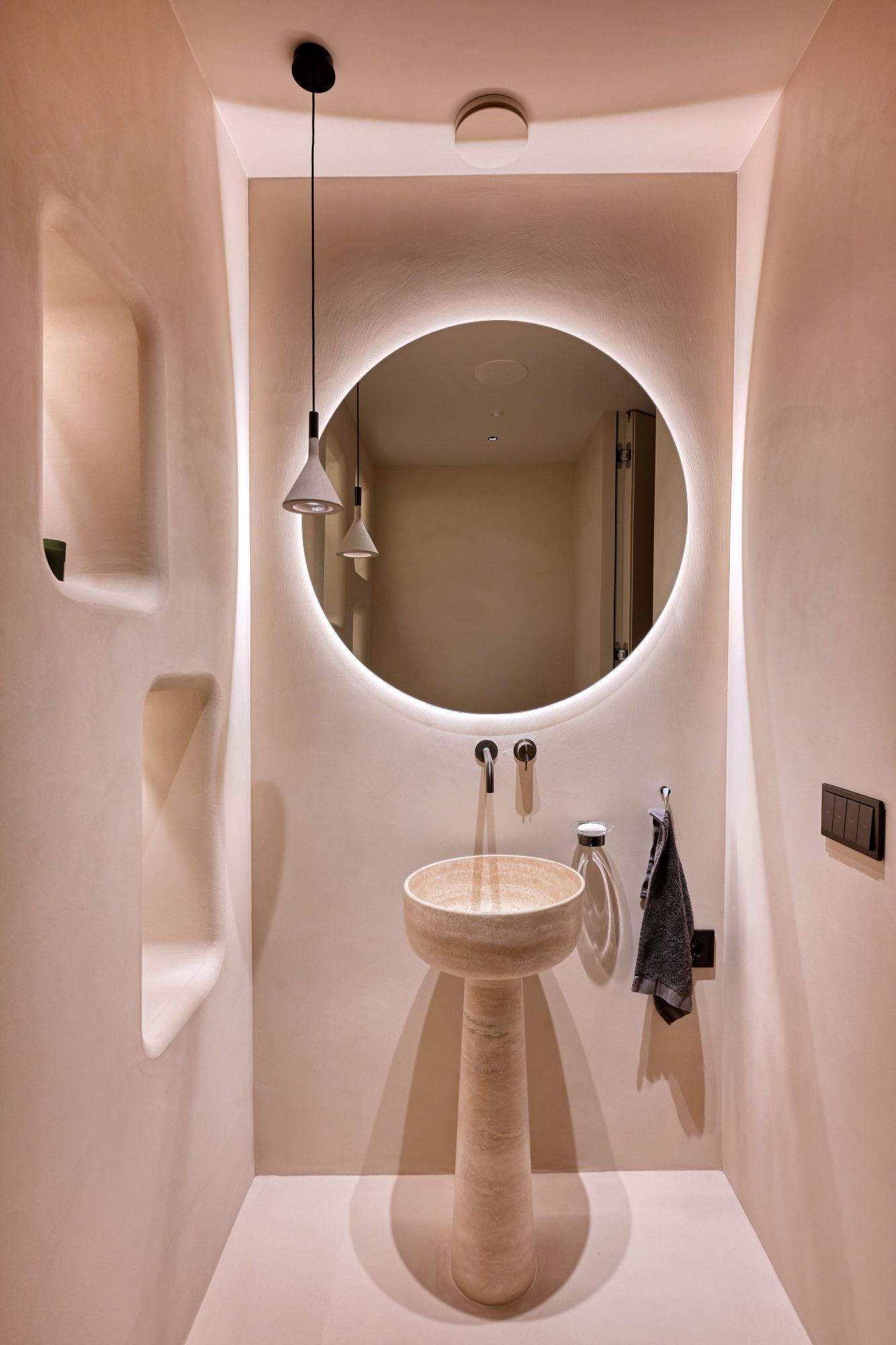 luxe wandafwerking toilet