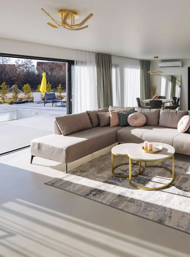 luxe wandafwerking in woonkamer