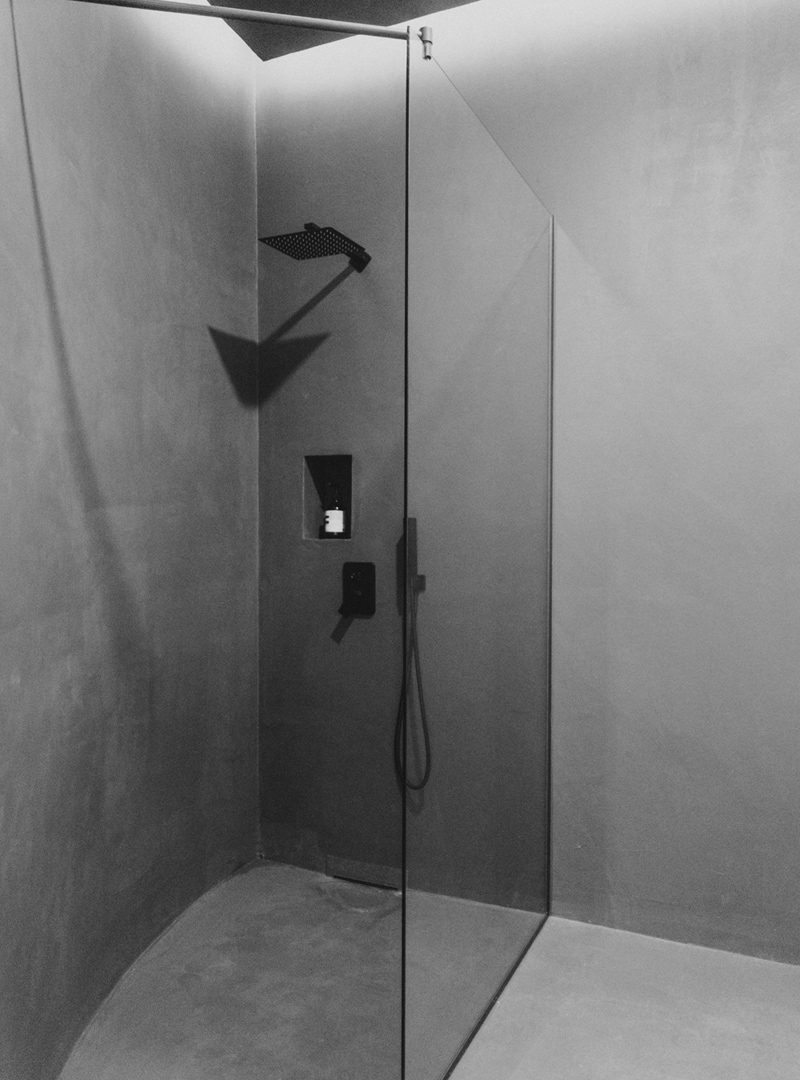 douche met luxe wandafwerking