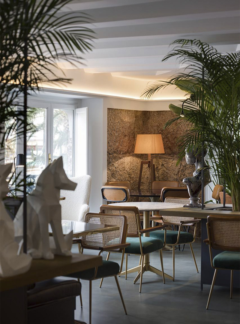 interieur restaurant met luxe microcement