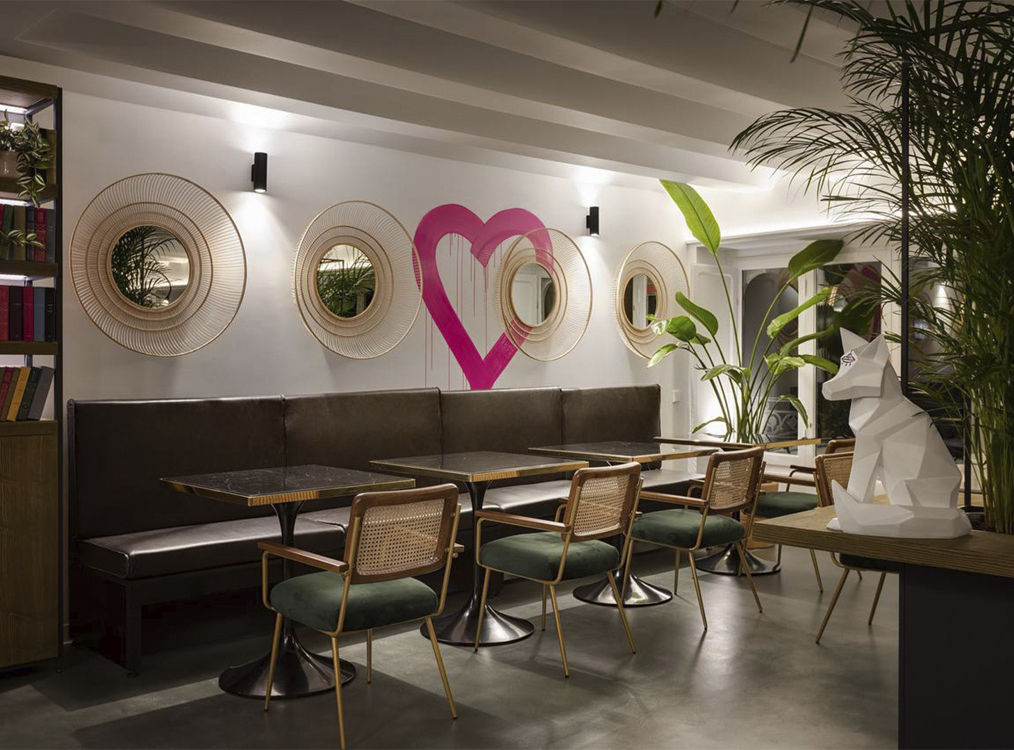 luxe design wanden in restaurant