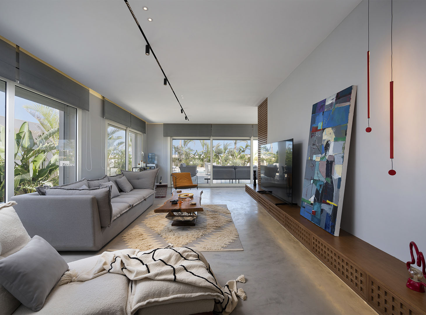 woonkamer met luxe wandafwerking