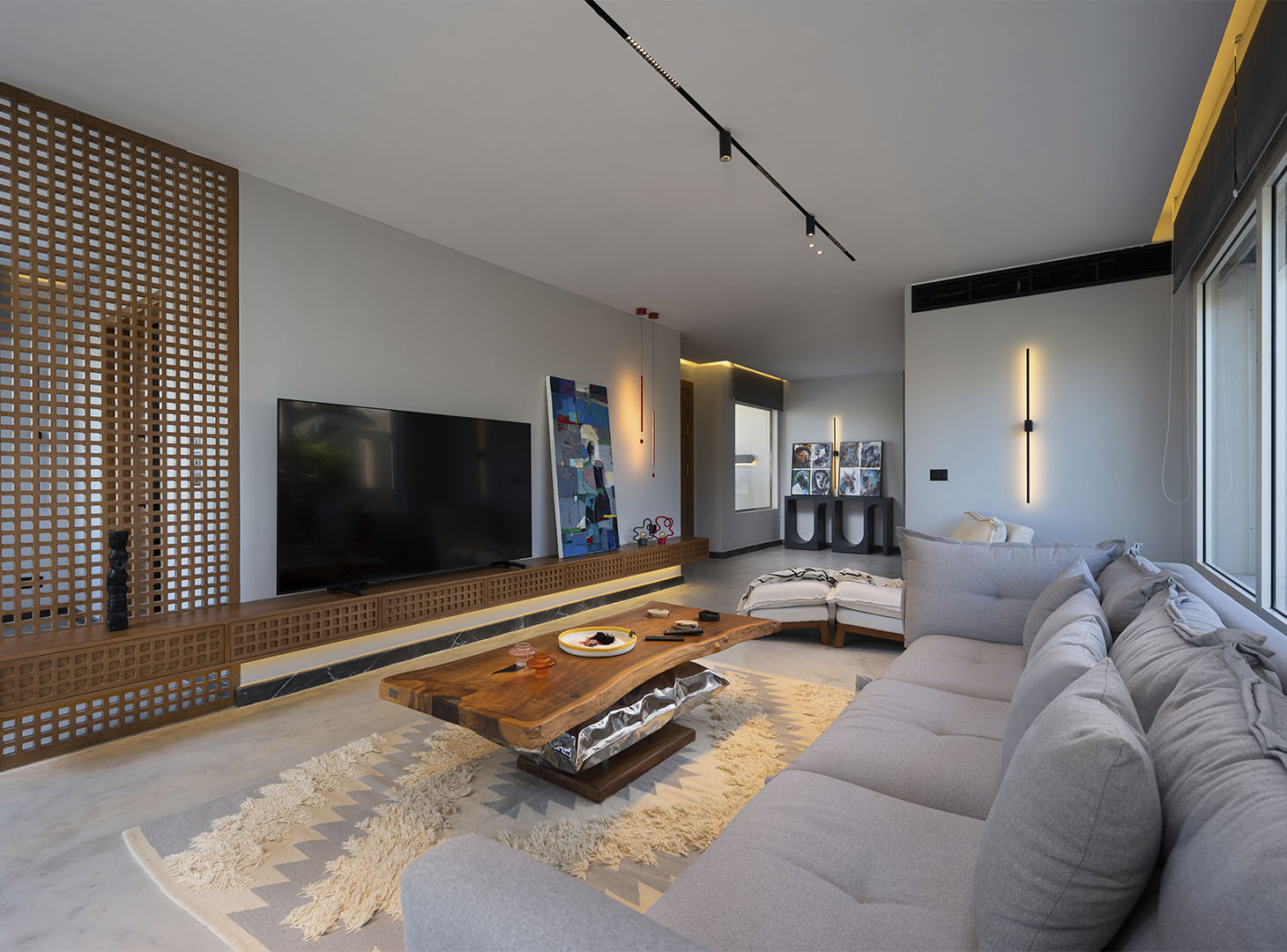 interieur met luxe wandafwerking
