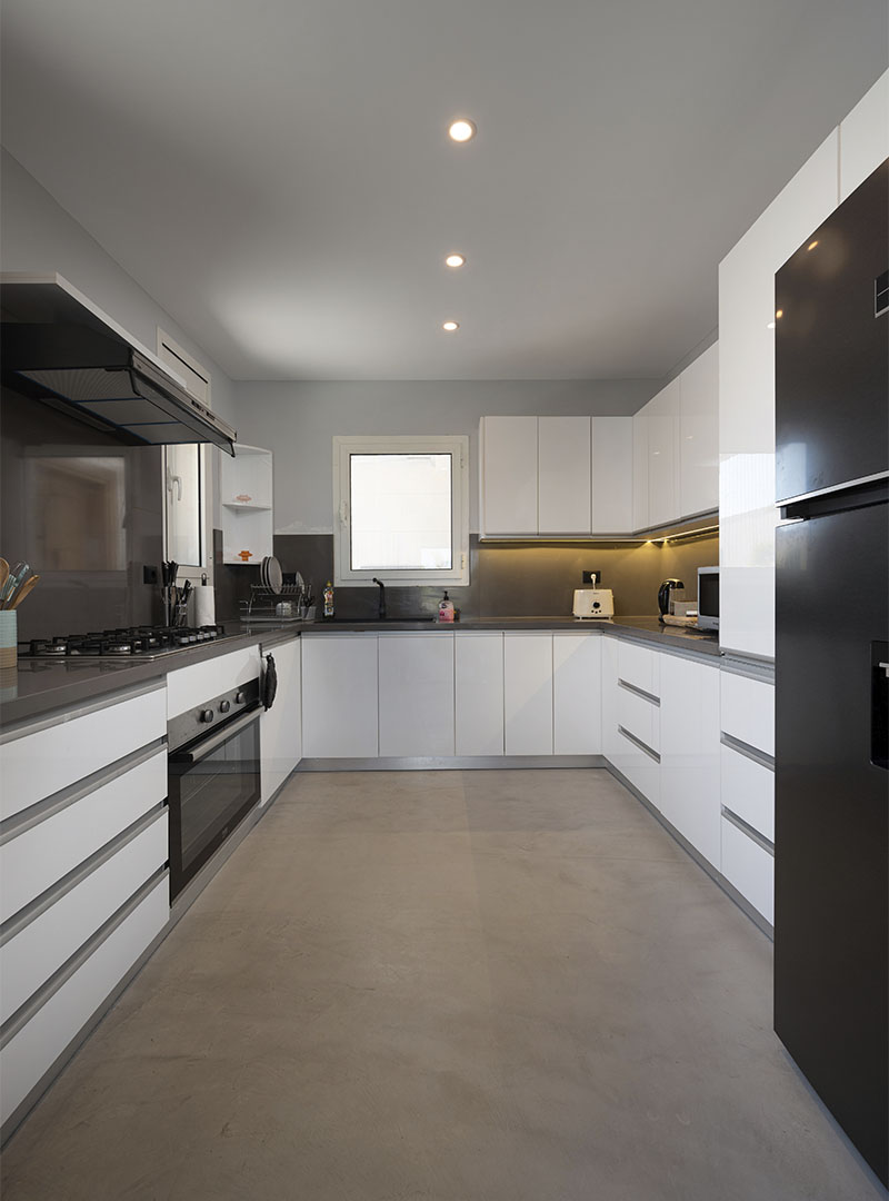 keuken met luxe wandafwerking