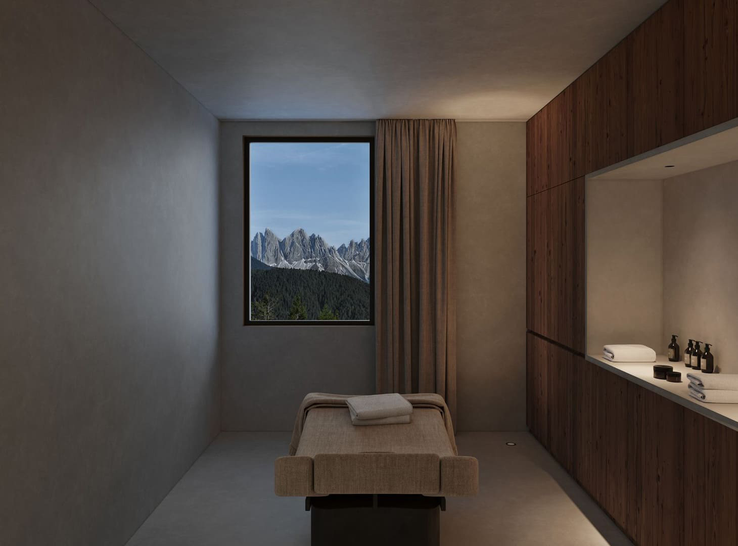 behandelkamer met luxe wanden
