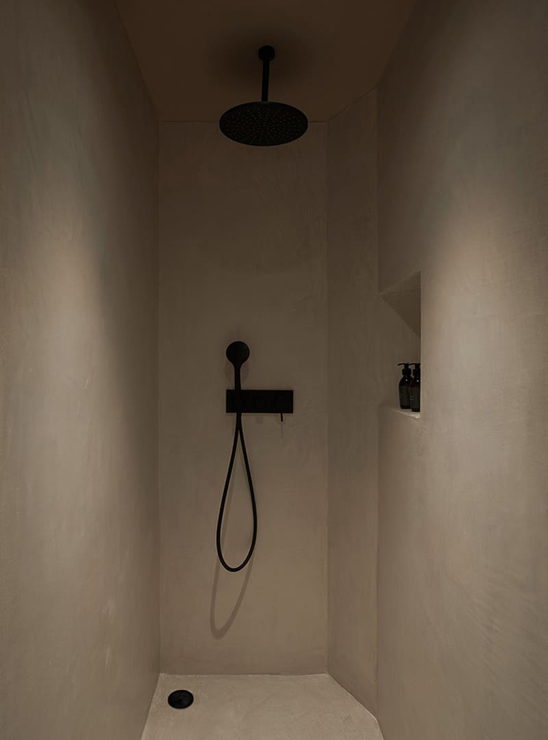 douche met design wand