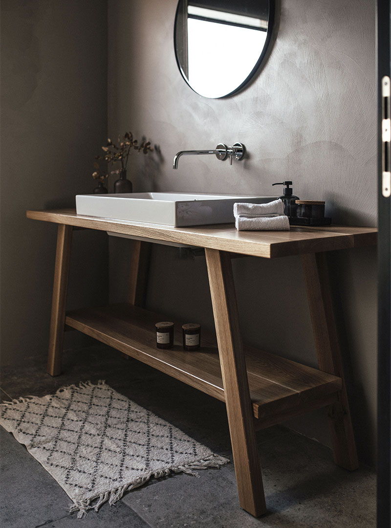 wastafel met luxe betonstuc