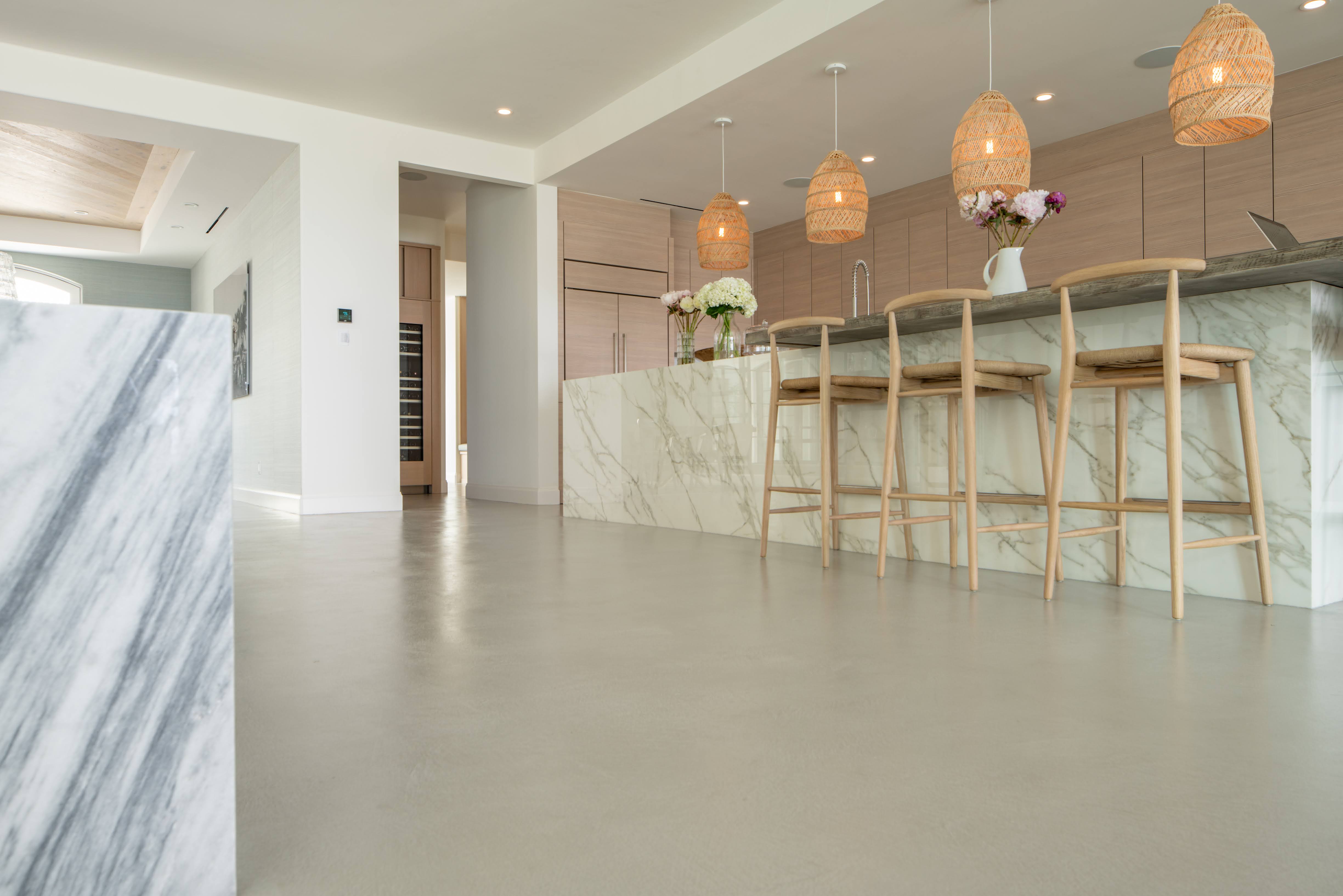 keuken met microcement afwerking