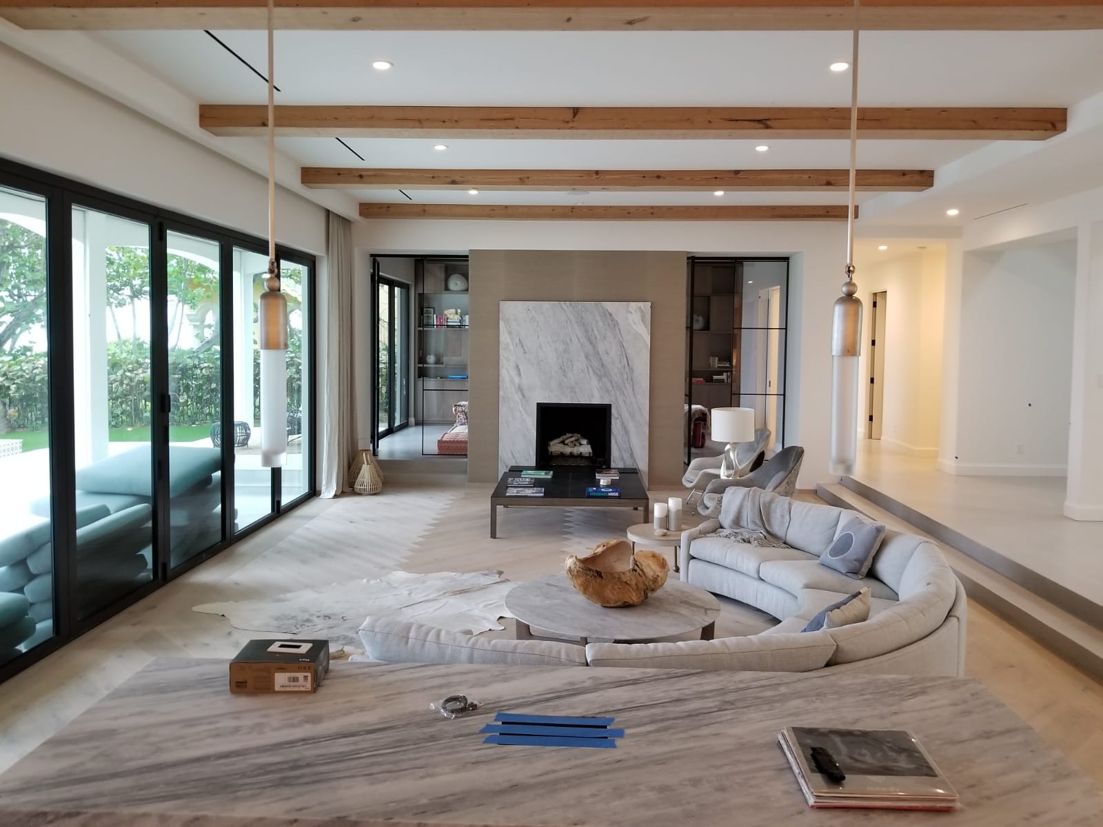 interieur met luxe wandafwerking