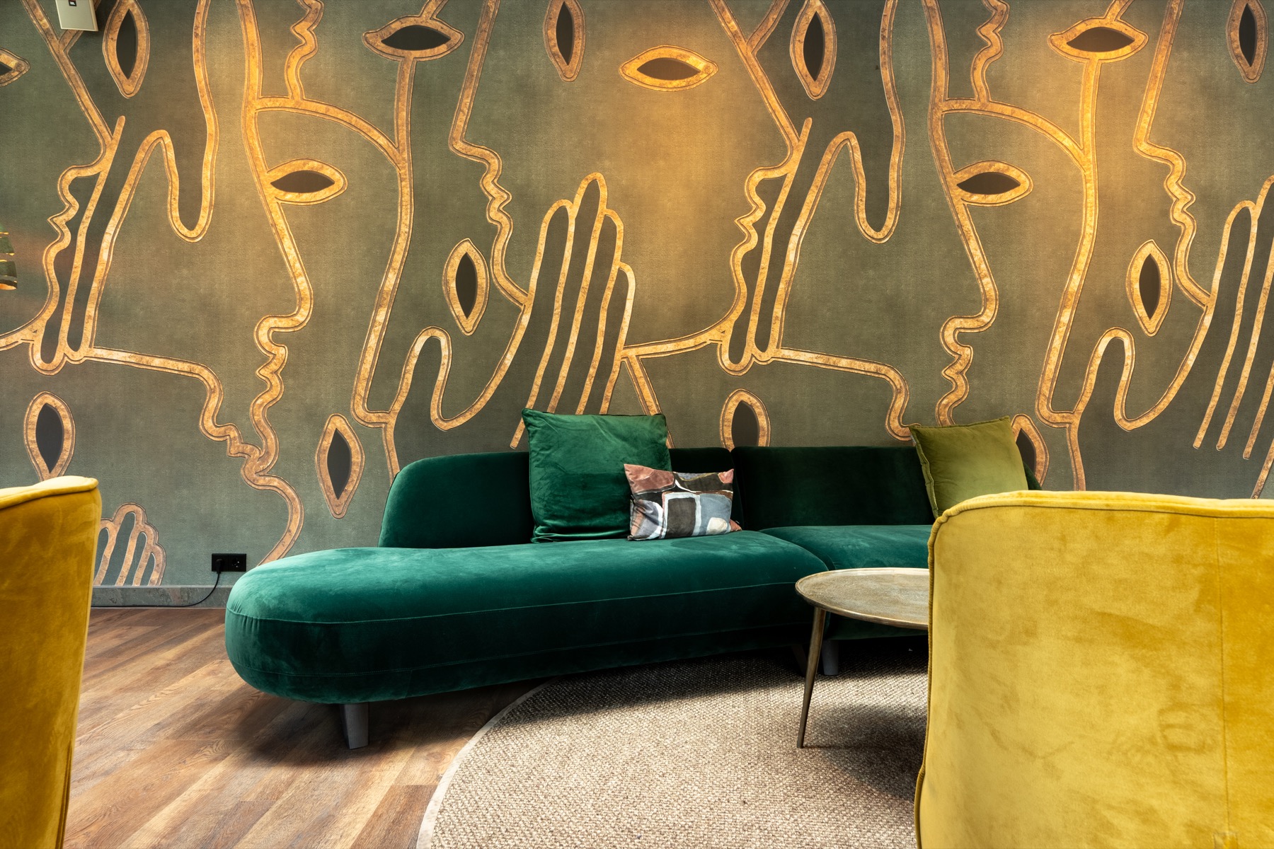 hotel interieur met luxe wandafwerking