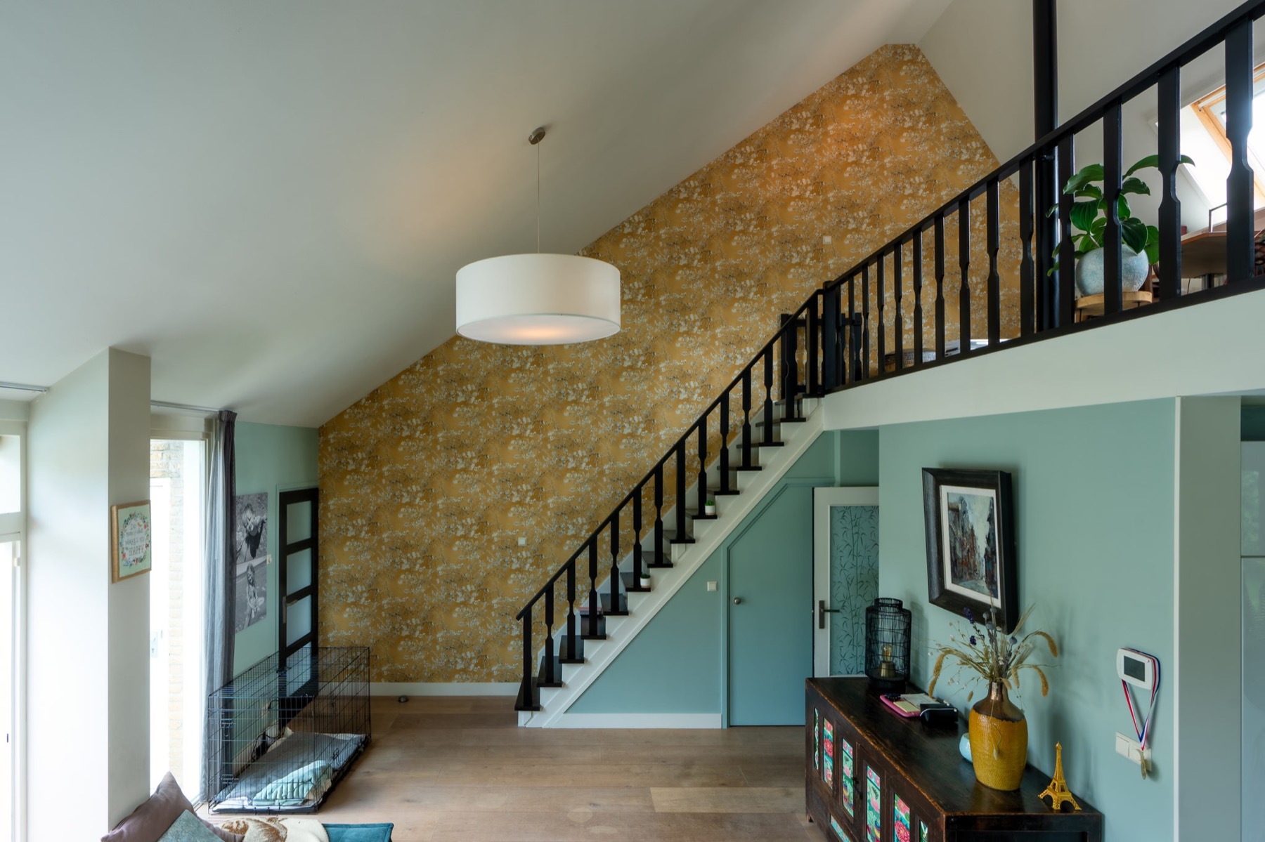 interieur met luxe wandafwerking