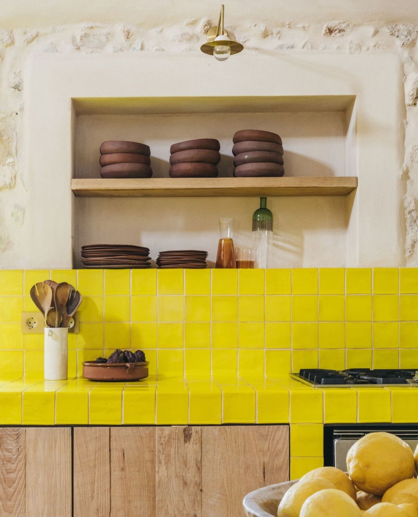 keuken met luxe wandafwerking