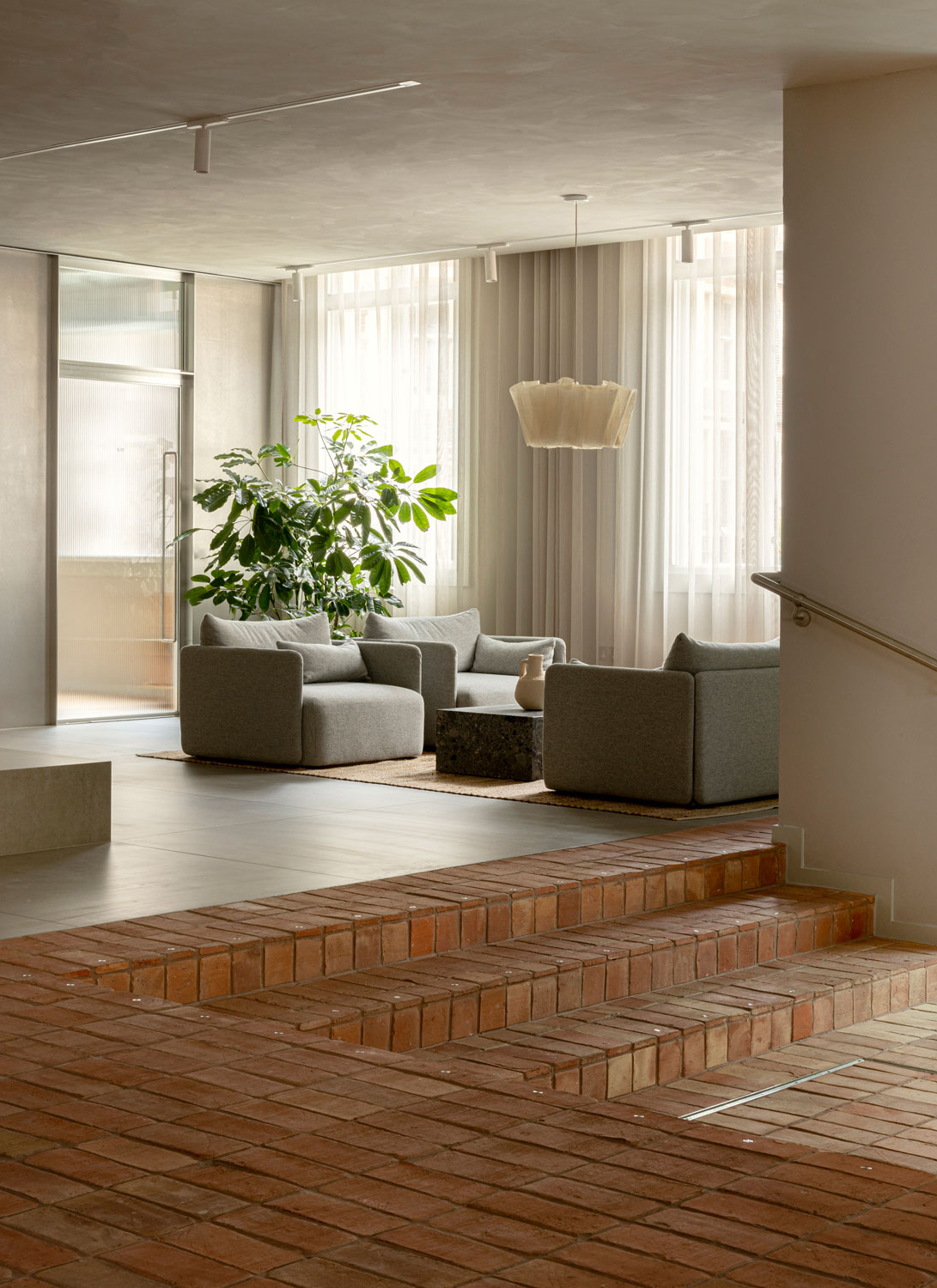 kantoor met design tegels