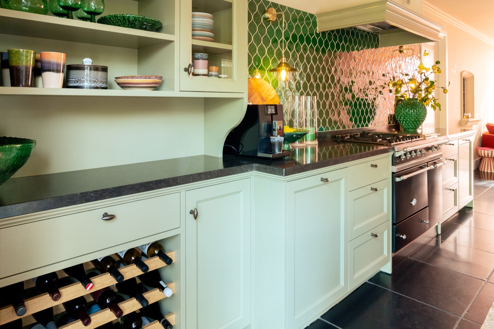 keuken met design tegels