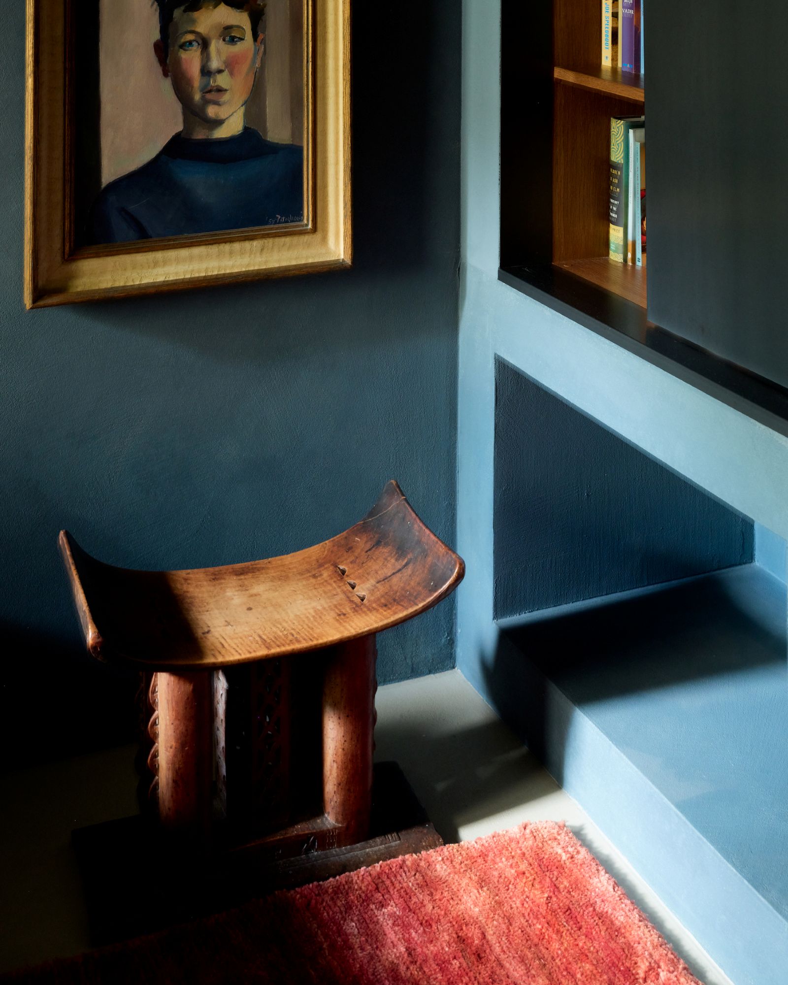 blauwe woonkamer