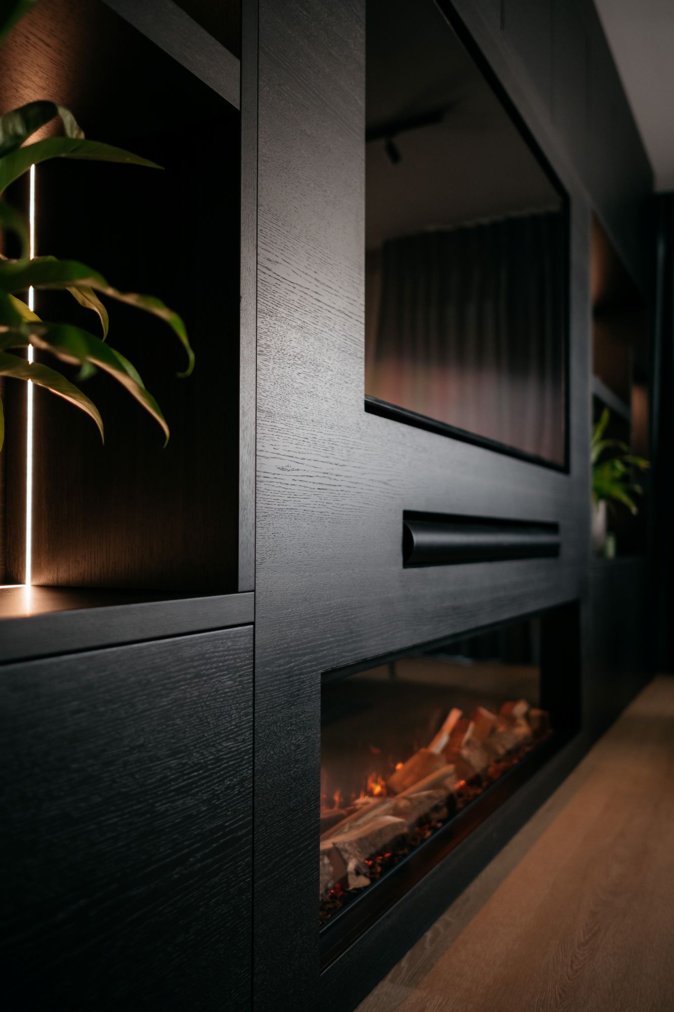 tv meubel met haard