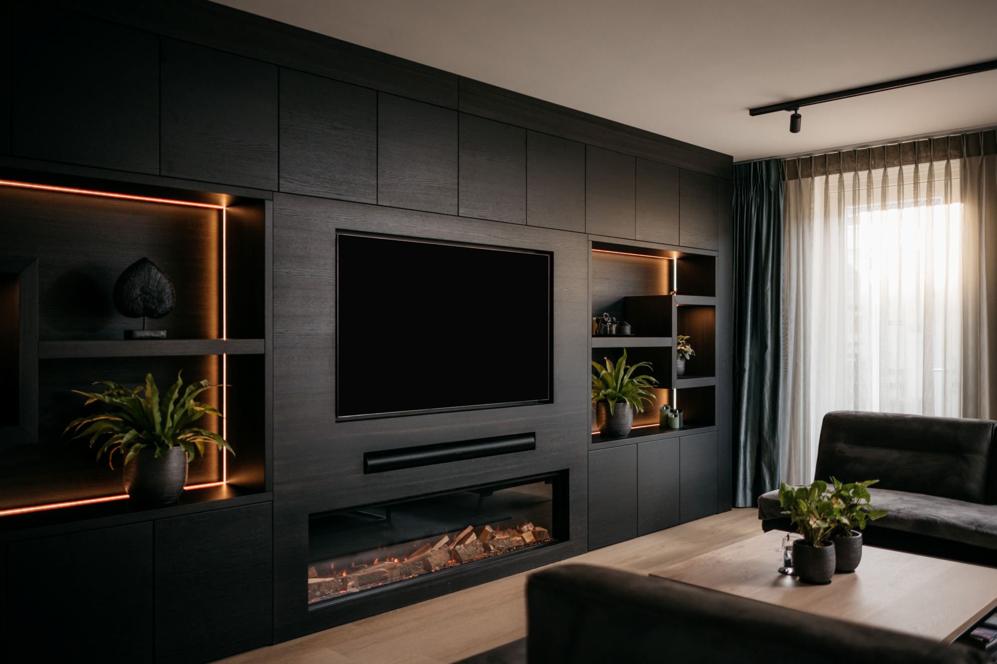 tv kast met sfeerhaard
