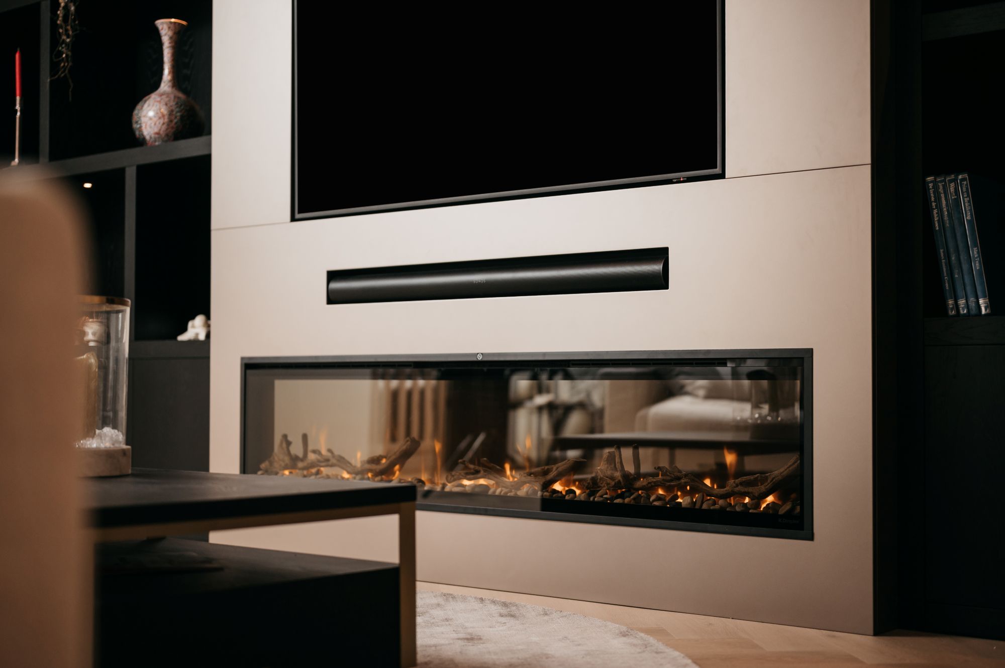 cinewall met sfeerhaard