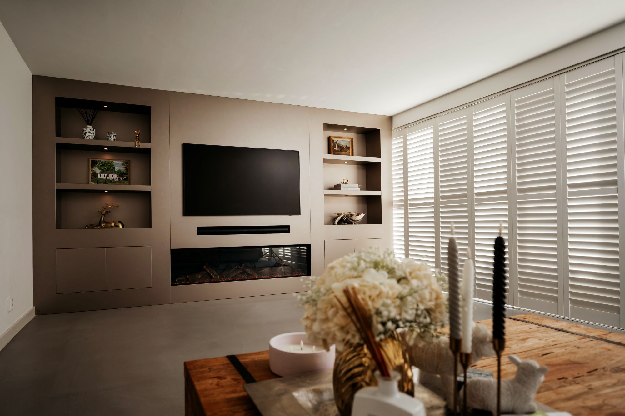 woonkamer met cinewall