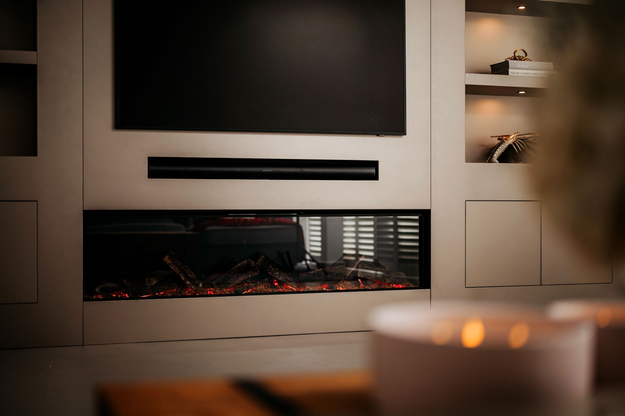 cinewall met sfeerhaard