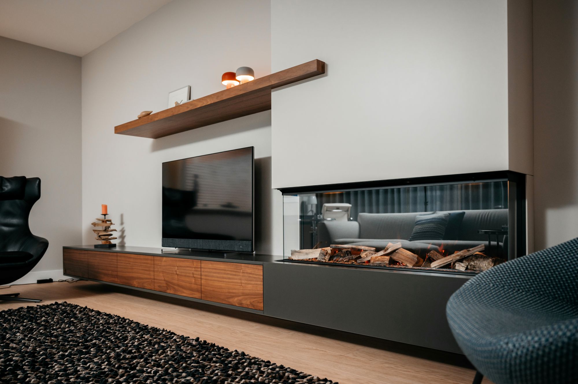 tv meubel met haard