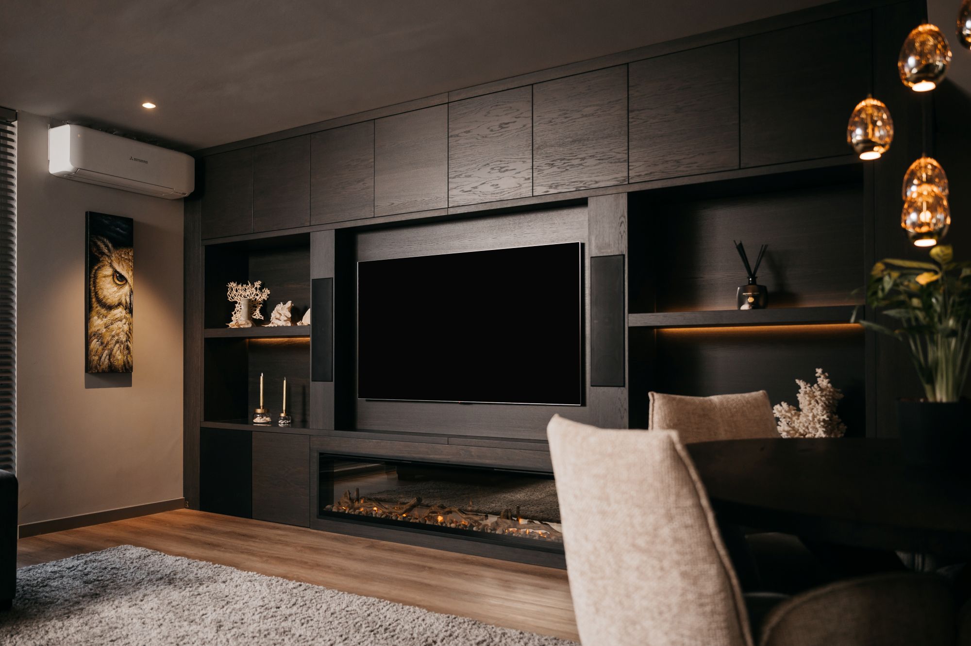 leefruimte met cinewall