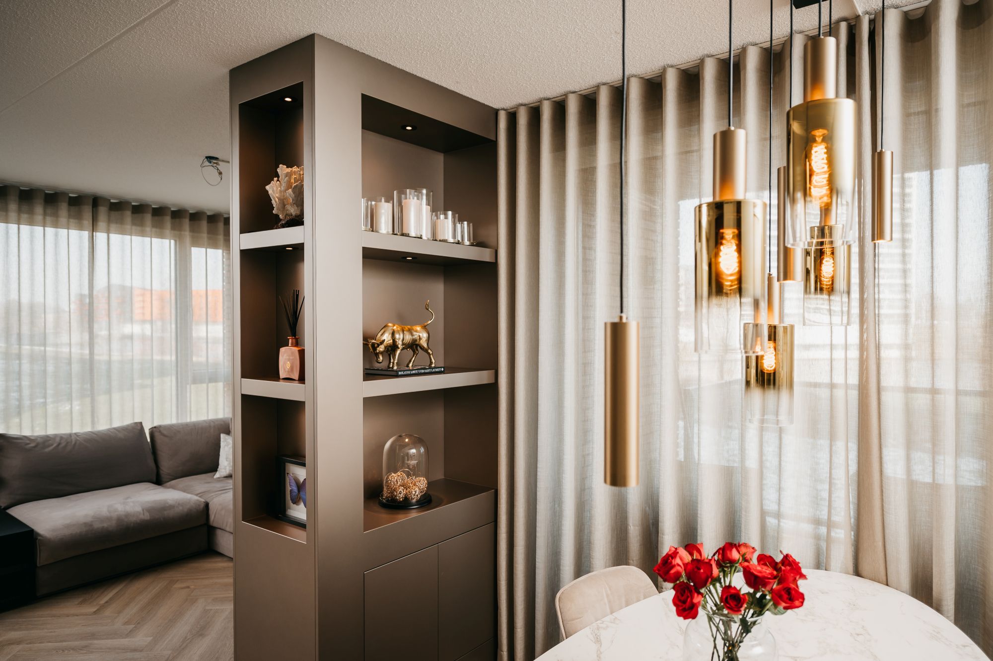eetkamer met roomdivider