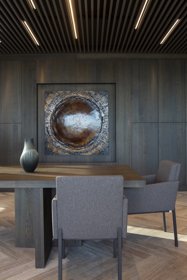 luxe kantoor met kunst