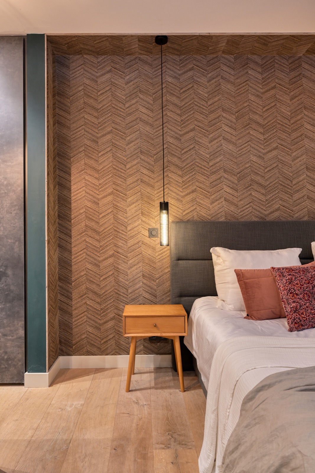 slaapkamer met luxe bed