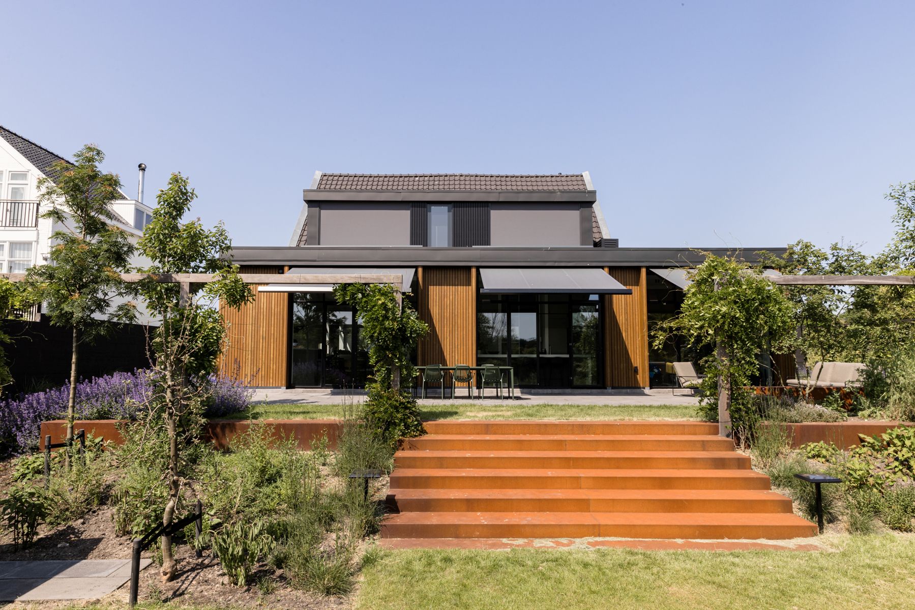 achterkant nieuwbouw huis