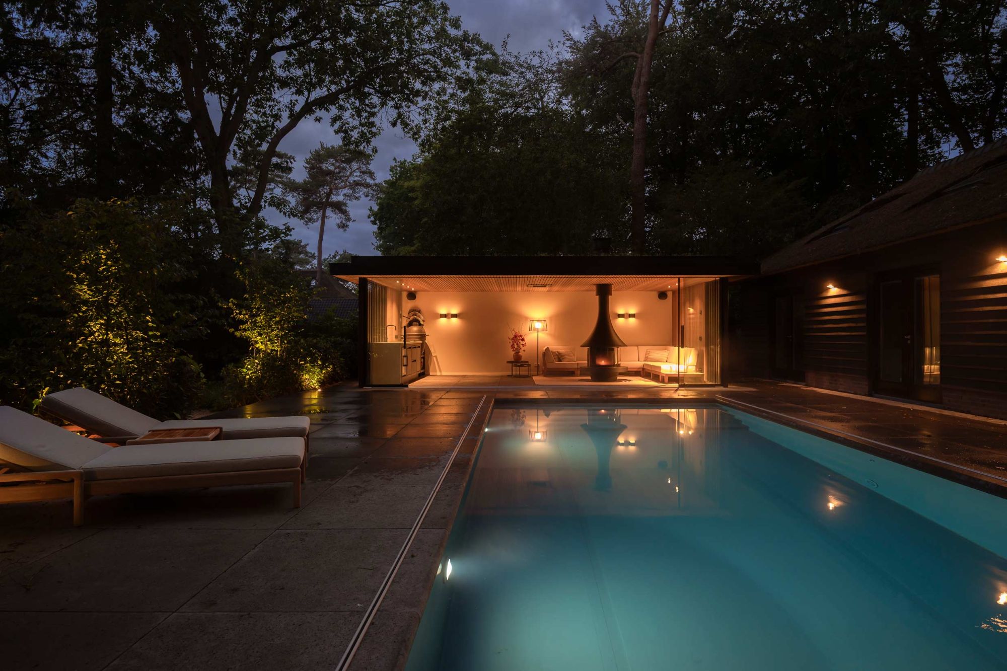 houten poolhouse