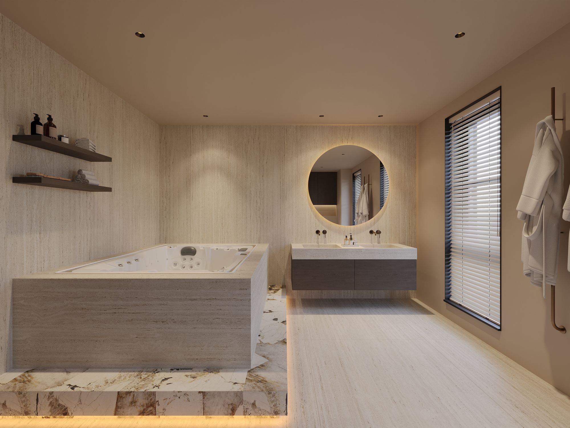 moderne wellnessbadkamer