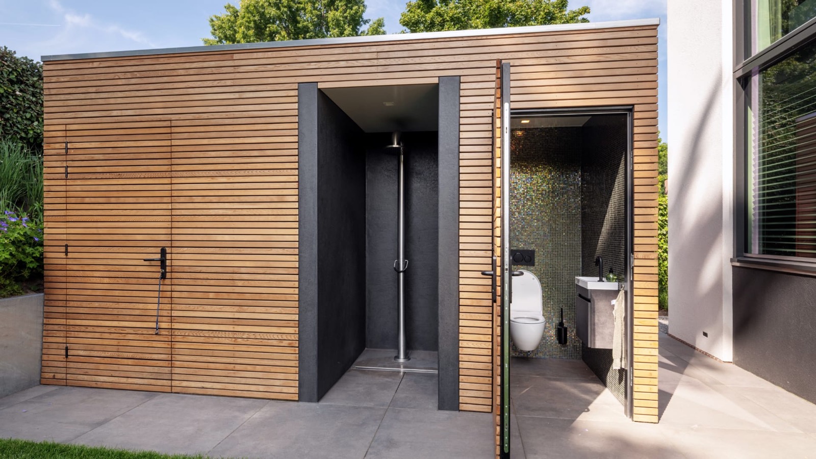 smart poolhouse met douche