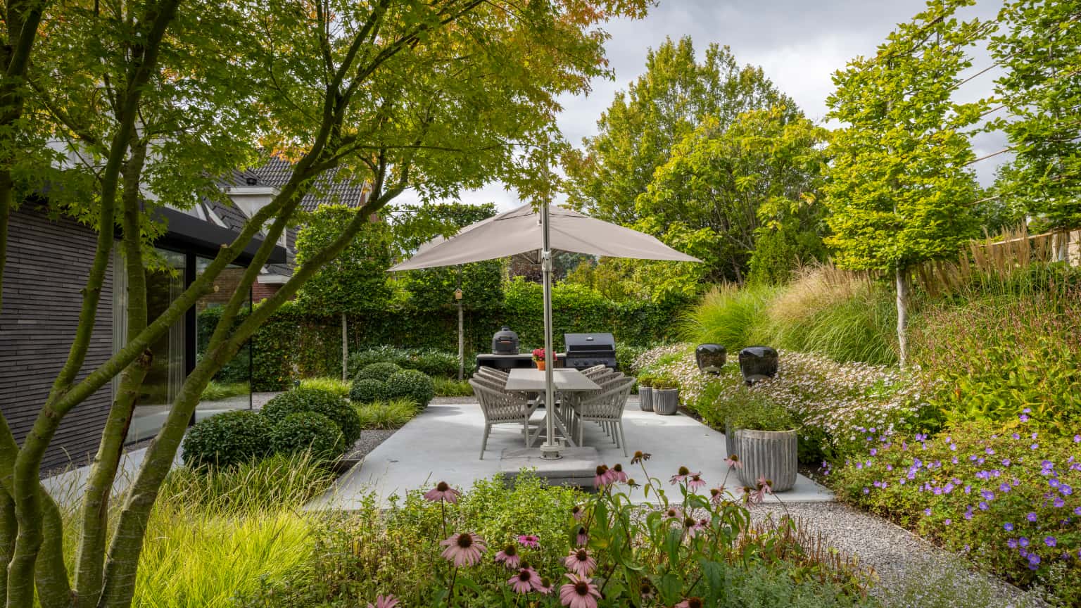luxe groene tuin