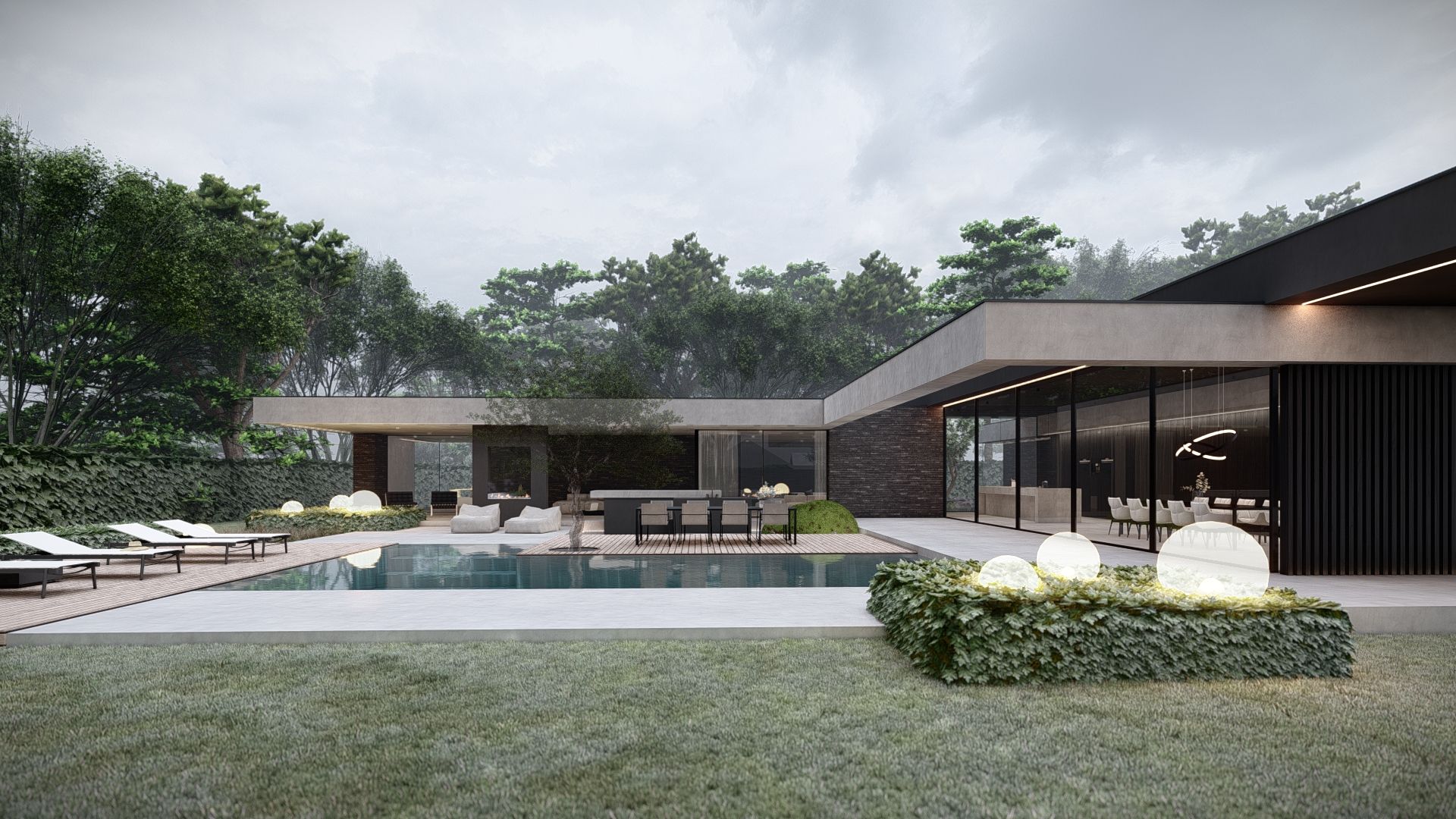 villa met luxe tuin