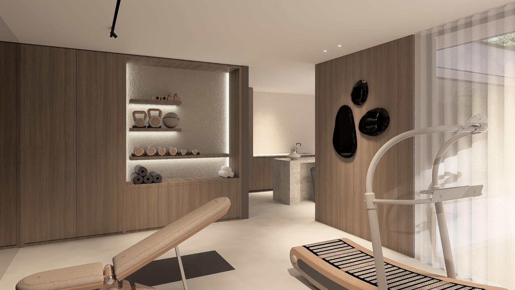 luxe fitnesskamer