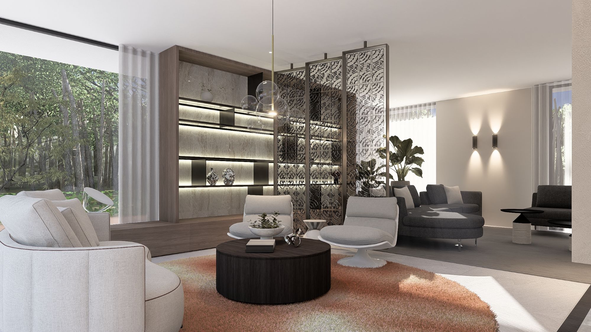 luxe woonkamer interieur