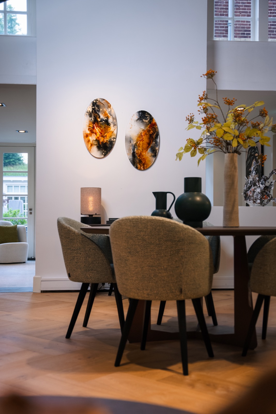 zithoek met design kunst